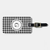 Nobles Schwarz-weißes Gepäckanhänger (Vorderseite horizontal)