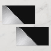 Nobles Silber auf schwarzen beruflichen Visitenkarte (Vorne/Hinten)