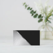 Nobles Silber auf schwarzen beruflichen Visitenkarte (Stehend Vorderseite)