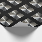 Nobles Silber und Schwarzes Geschenkpapier (Ecke)
