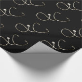 Nobles silbernes Blick-Stethoskop-medizinisches Geschenkpapier (Ecke)