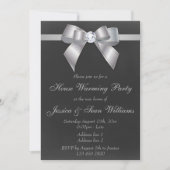 Nobles silbernes Bogen-Haus-Erwärmungs-Party Einladung (Vorderseite)