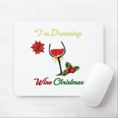 Nobles Träumen eines Wein-Weihnachten Mousepad (Mit Mouse)