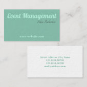 Nobles Türkisgrün Visitenkarte (Vorne/Hinten)