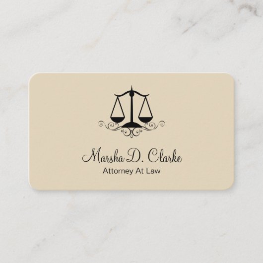 Nobles weibliches AttorneyAtt Visitenkarte (Vorderseite)