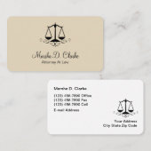 Nobles weibliches AttorneyAtt Visitenkarte (Vorne/Hinten)