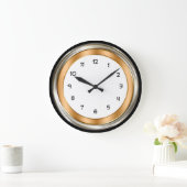 Nobles Zuhause-Büro-Goldsilber gefärbt Große Wanduhr (Zuhause)