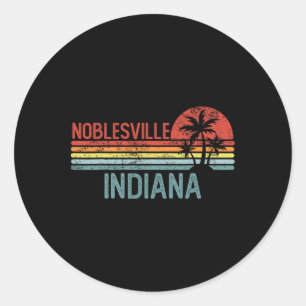 Noblesville Indiana Lustige Usa Stadt Trip Heimat  Runder Aufkleber