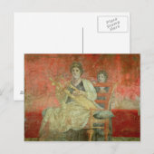 Noblewoman spielt Cithera Postkarte (Vorne/Hinten)
