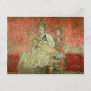 Noblewoman spielt Cithera Postkarte