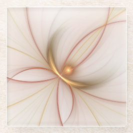 Nobly Copper And Gold Abstract Modern Fractal Art Glasuntersetzer
