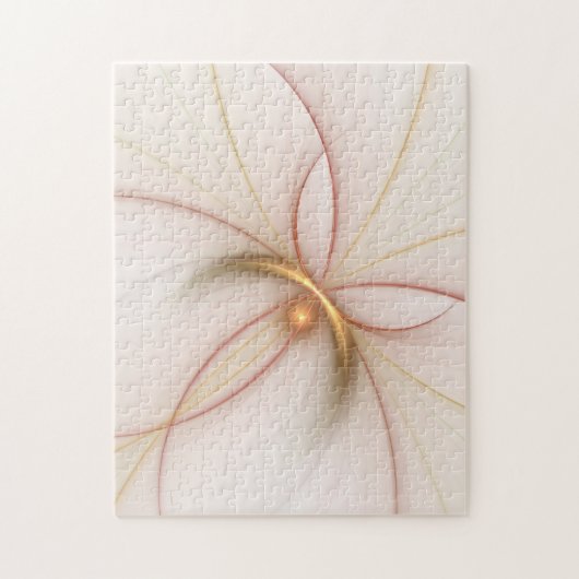 Nobly Copper And Gold Abstract Modern Fractal Art Puzzle (Vertikal)