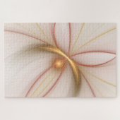 Nobly Copper And Gold Abstract Modern Fractal Art Puzzle (Horizontal)