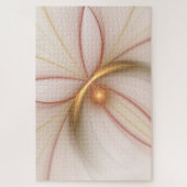 Nobly Copper And Gold Abstract Modern Fractal Art Puzzle (Vertikal)