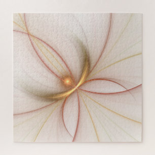 Nobly Copper And Gold Abstract Modern Fractal Art Puzzle