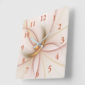 Nobly Copper And Gold Abstract Modern Fractal Art Quadratische Wanduhr (Winkel)
