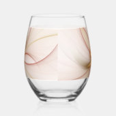 Nobly Copper And Gold Abstract Modern Fractal Art Weinglas Ohne Stiel (Links)