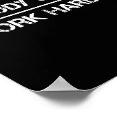 Nobody Cares Work Harder Motivational Fitness Work Poster (Ecke)