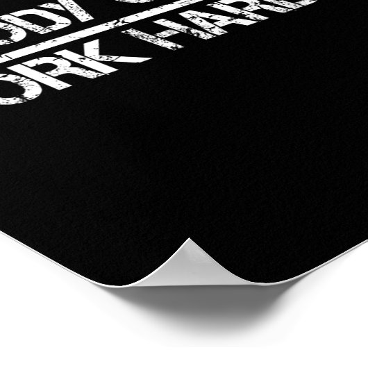 Nobody Cares Work Harder Retro Shirt-gym Motivatio Poster (Ecke)