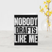 Nobody Drafts Like Me Fantasy Football Draft Day Karte (Gelbe Blume)