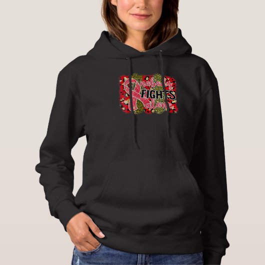 Nobody fight alone World Aids Day Awareness red ri Hoodie (Vorderseite)