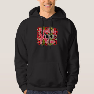 Nobody fight alone World Aids Day Awareness red ri Hoodie