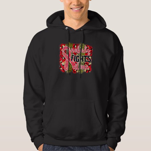 Nobody fight alone World Aids Day Awareness red ri Hoodie (Vorderseite)
