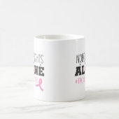 Nobody Fights Alone Breast Cancer Pink Ribbon Kaffeetasse (Mittel)
