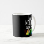 Nobody Knows I'm A Ladyboy LGBTQ Pride Premium Kaffeetasse (VorderseiteRechts)