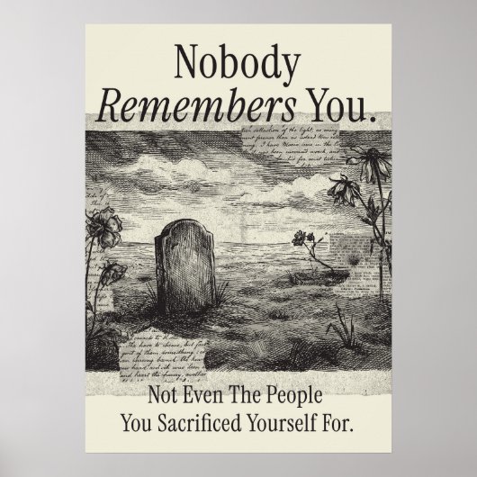 Nobody Remembers You Poster (Vorne)