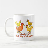 NobodyHere aber wir Hühner Kaffeetasse (Links)