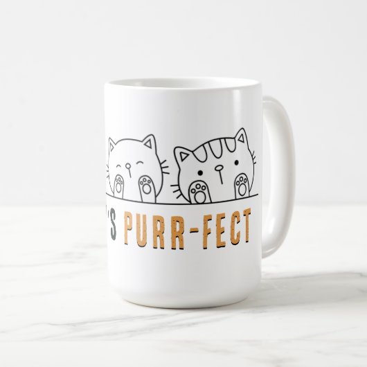 Nobody's Purr-fect Kaffeetasse (VorderseiteRechts)