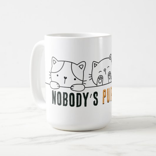 Nobody's Purr-fect Kaffeetasse (Vorderseite Links)