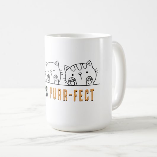 Nobody's Purr-fect Kaffeetasse (VorderseiteRechts)