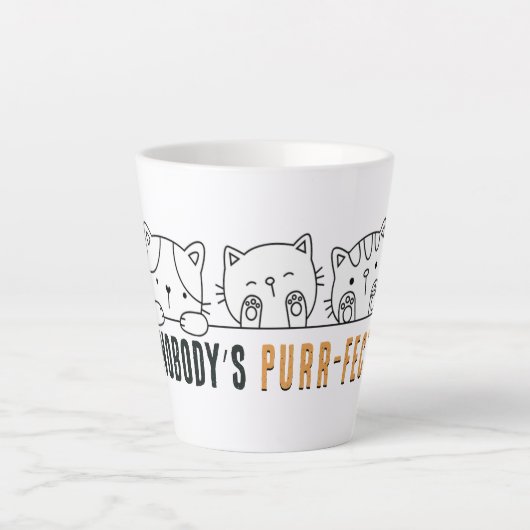 Nobody's Purr-fect Milchtasse (Vorderseite)