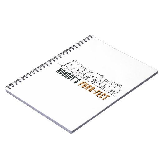 Nobody's Purr-fect Notebook (6.5" x 8.75") Notizblock (Linke Seite)
