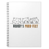 Nobody's Purr-fect Notebook (6.5" x 8.75") Notizblock (Vorderseite)