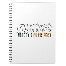 Nobody's Purr-fect Notebook (6.5" x 8.75") Notizblock