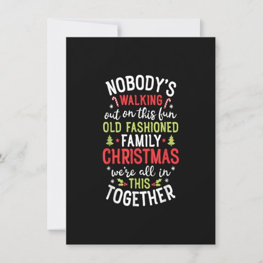 Nobody's Walking Out On This Fun Old Family Christ Einladung (Vorderseite)