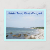 Nobska Beach Woods Hole MA Postcard Postkarte (Vorderseite)