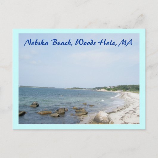 Nobska Beach Woods Hole MA Postcard Postkarte (Vorderseite)