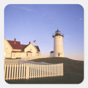 Nobska Leuchtturm, Woods Hole, Massachusetts Quadratischer Aufkleber