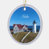 Nobska Lighthouse Cape Cod Keramik Ornament (Links)