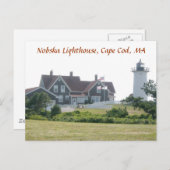Nobska Lighthouse, Cape Cod, MA Postcard #1 Postkarte (Vorne/Hinten)