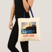 Nobska Lighthouse Cape Cod Massachusetts Tote Bag Tragetasche (Vorderseite (Produkt))
