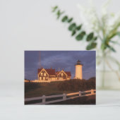 Nobska Lighthouse, Hole des Waldes, Kap Cod Postkarte (Stehend Vorderseite)