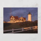 Nobska Lighthouse, Hole des Waldes, Kap Cod Postkarte (Vorderseite)