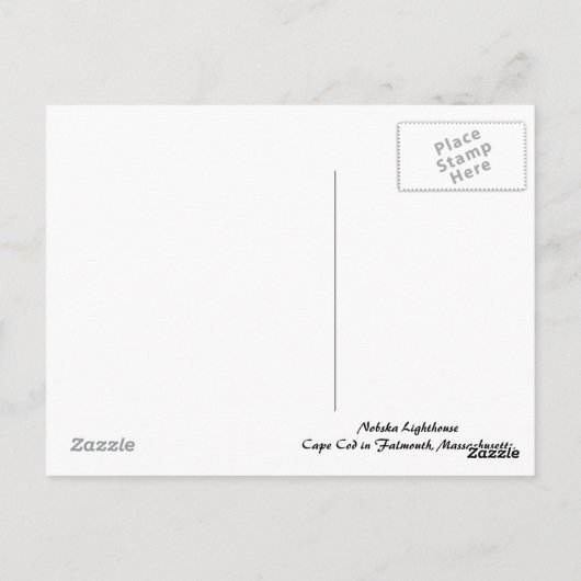 Nobska Lighthouse Post Card Postkarte (Rückseite)