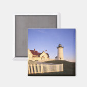 Nobska Lighthouse, Wald Hole, Massachusetts Magnet (Vorderseite/Rückseite)