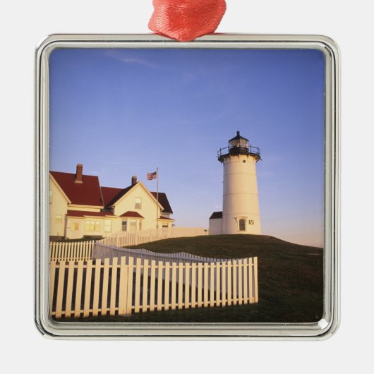 Nobska Lighthouse, Woods Hole, Massachusetts Silbernes Ornament (Vorne)